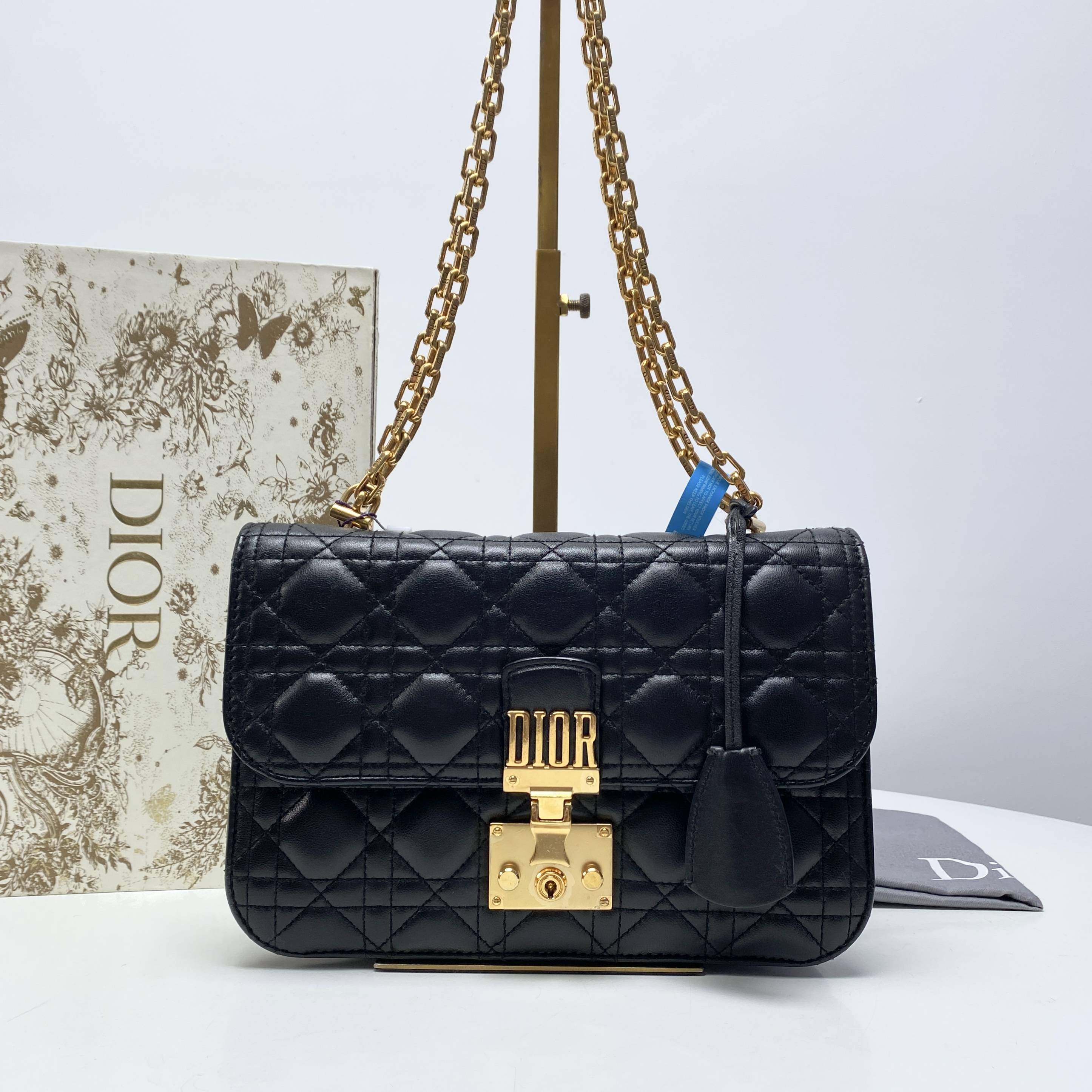 95新 DIOR/迪奥 丁丁专属 迪奥黑色斜挎包 CPNK001