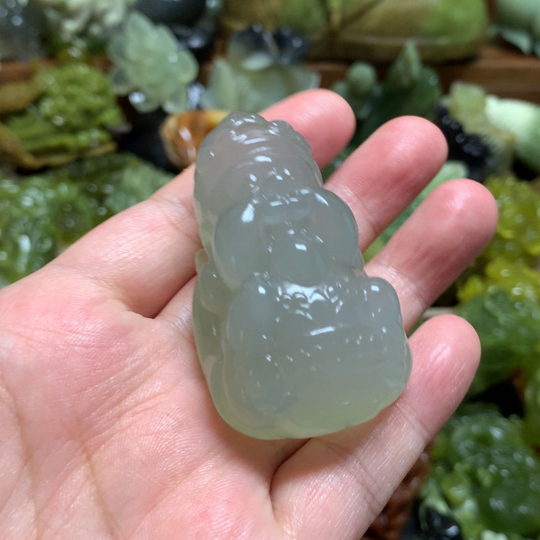 未镶嵌岫玉手把手把