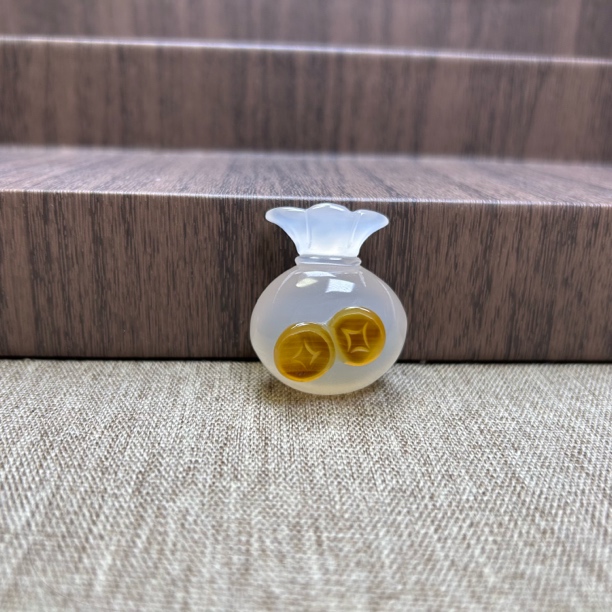 天然玛瑙钱袋子挂件吊坠手工精致