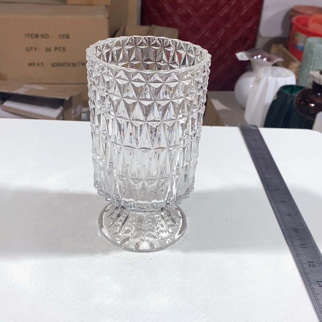 玻璃高18口10水晶玻璃花瓶嘎嘎好看玻璃花瓶
