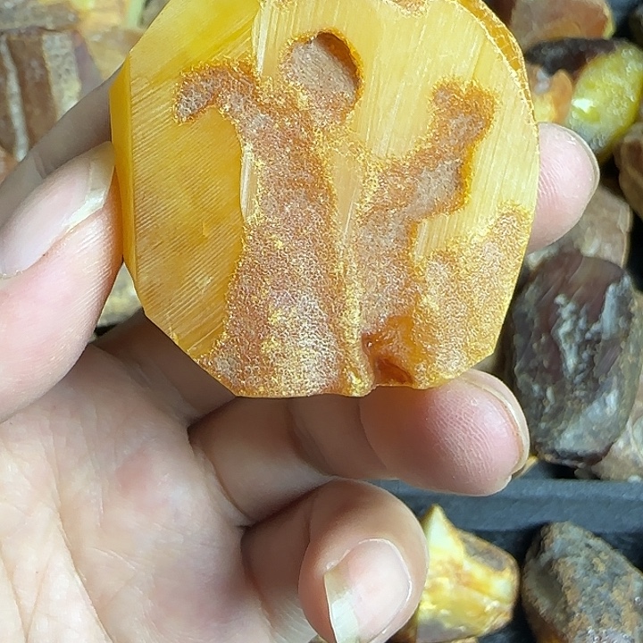 定制琥珀未镶嵌公主扣