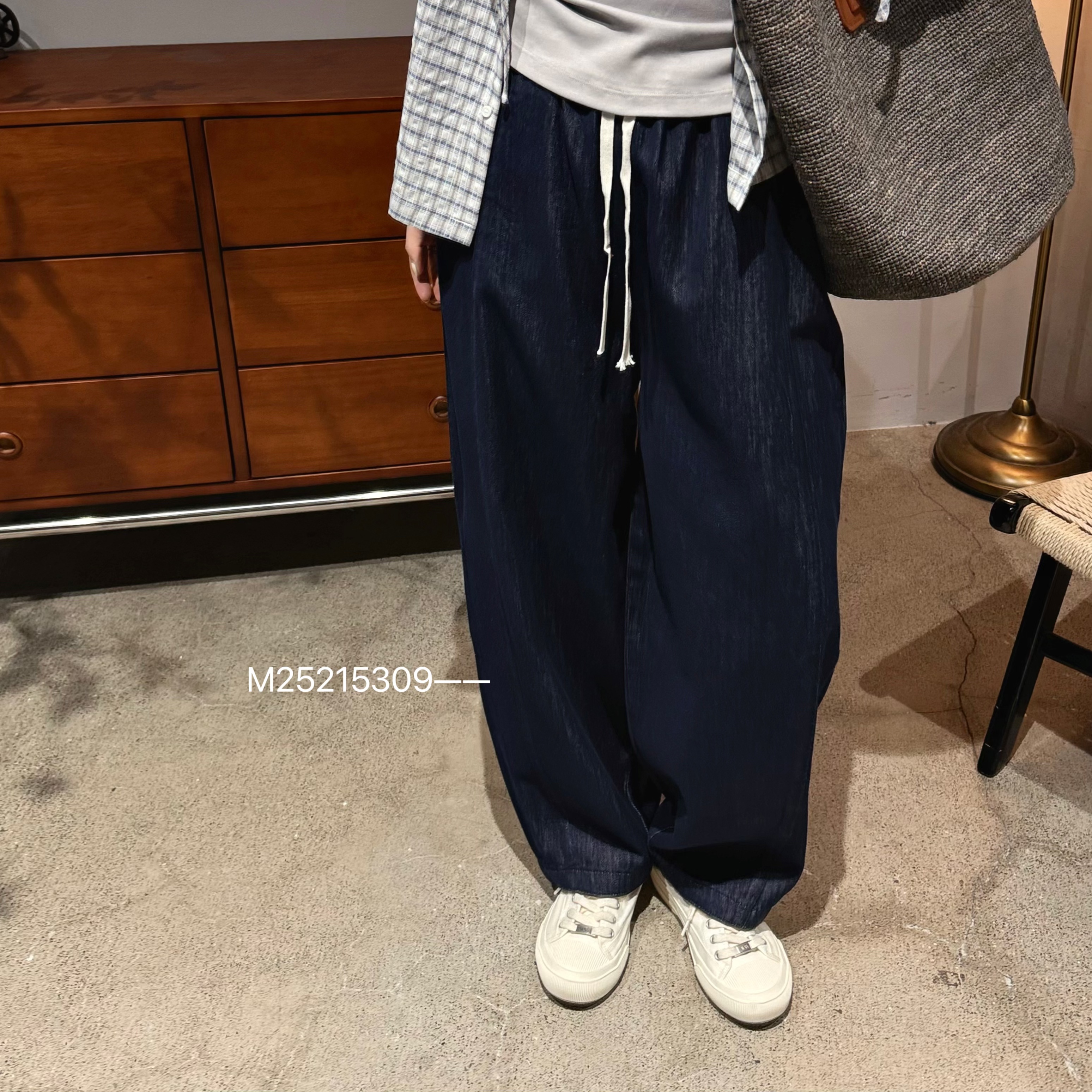 今婷牛仔裤女款爆款2025新款夏季薄款阔腿直筒休闲裤子-M25215309