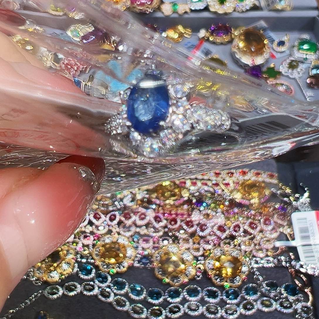 银S925镶嵌珠宝奇石蓝宝石