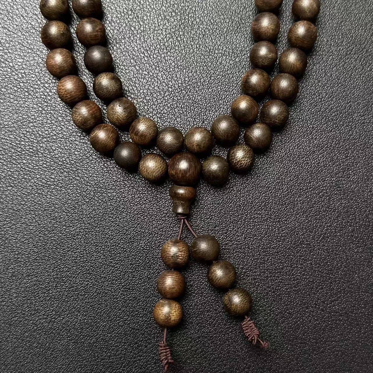 【臻】Z032沉香沉水莺歌绿奇楠0.8多圈圆珠手串