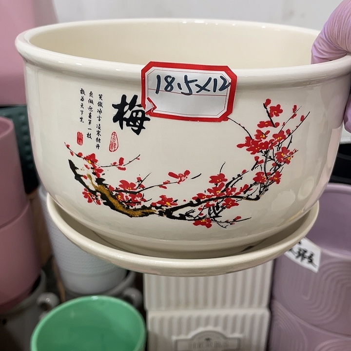 红陶陶瓷花盆花盆