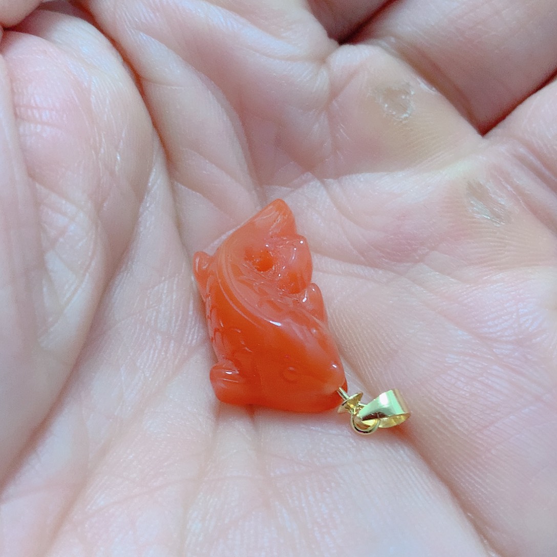 南红玛瑙吊坠(不含链)银S925镶嵌