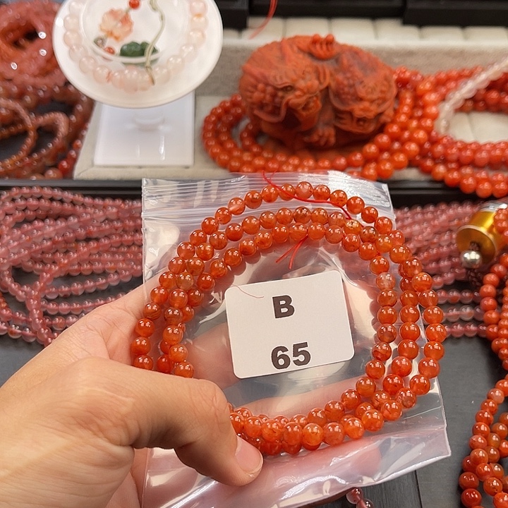 南红玛瑙未镶嵌多样性发货默认微瑕称重6mm