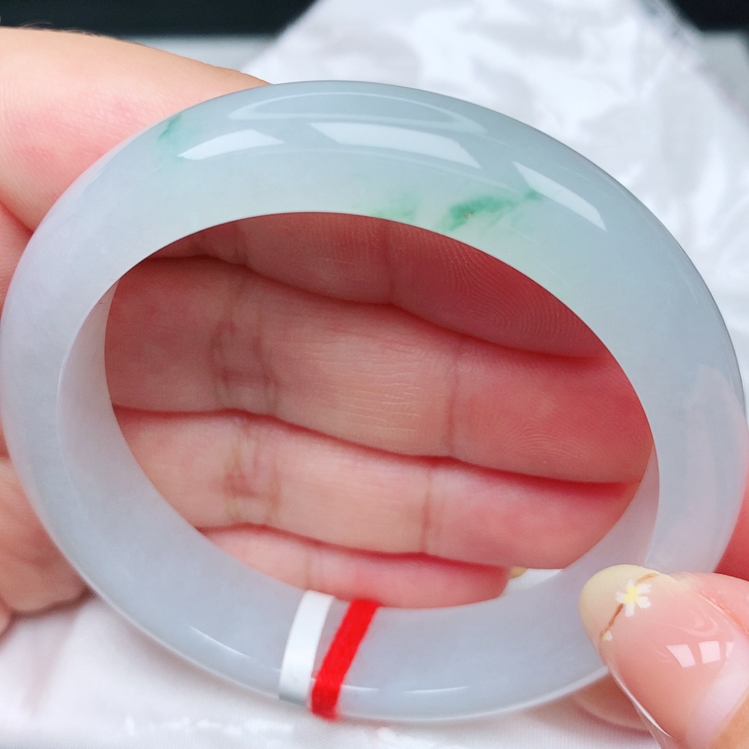 未镶嵌手镯翡翠21冰飘花清爽