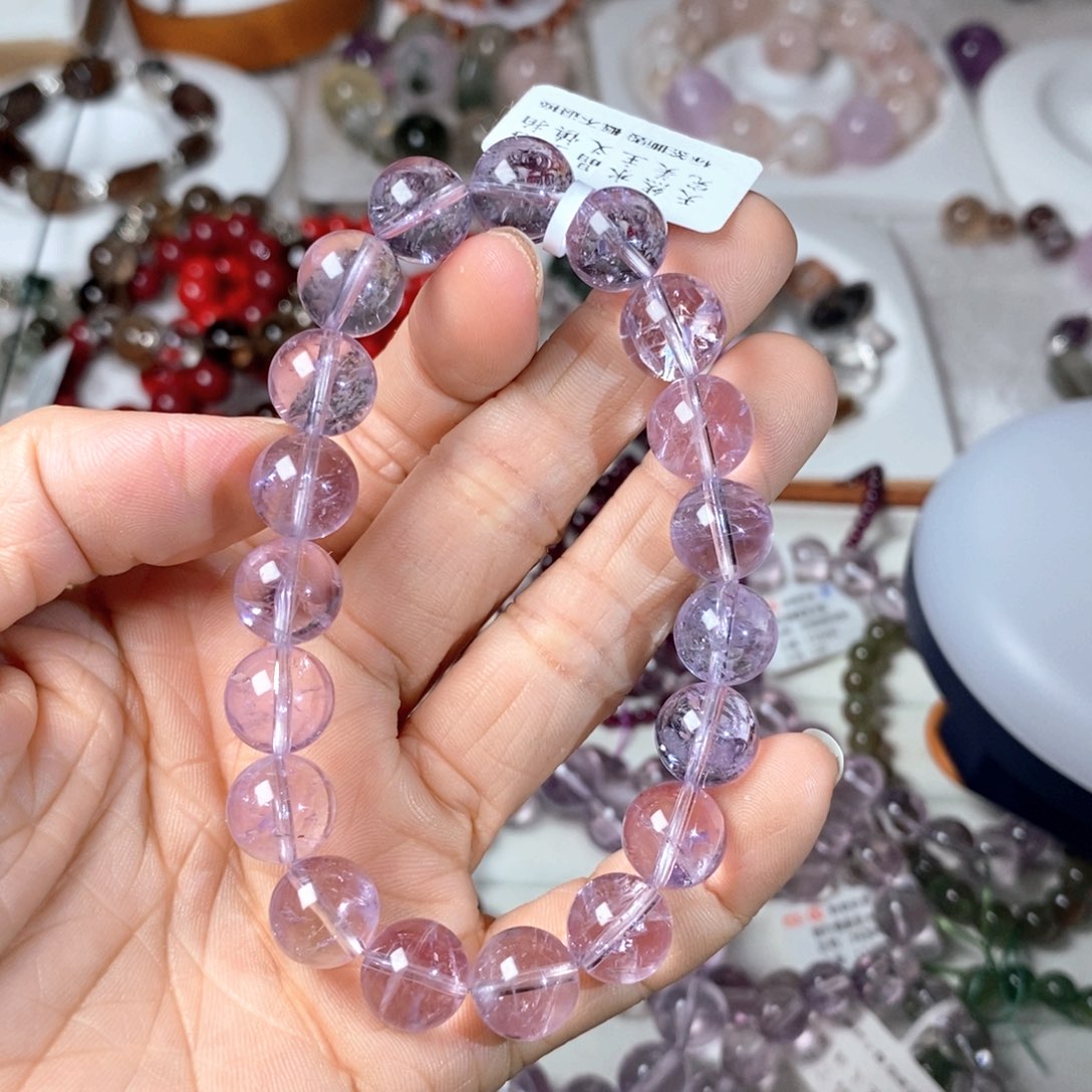 【闪购商品】水晶手链未镶嵌紫阿塞10mm