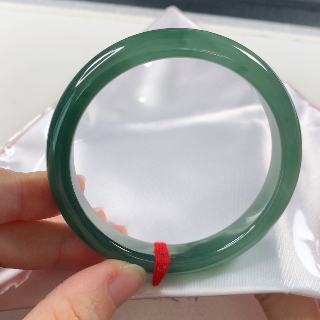 未镶嵌手镯翡翠冰油青220