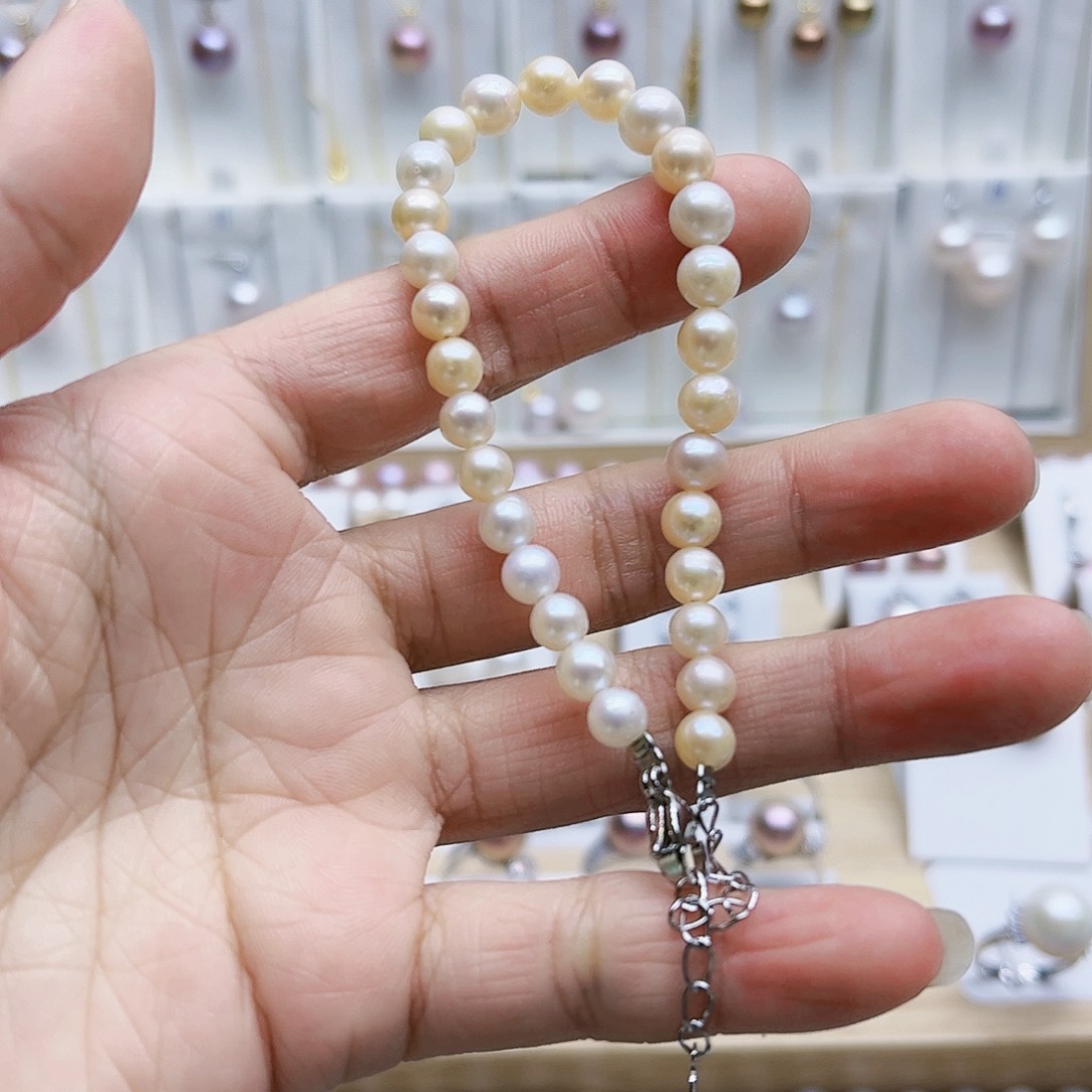 淡水珍珠手链合金