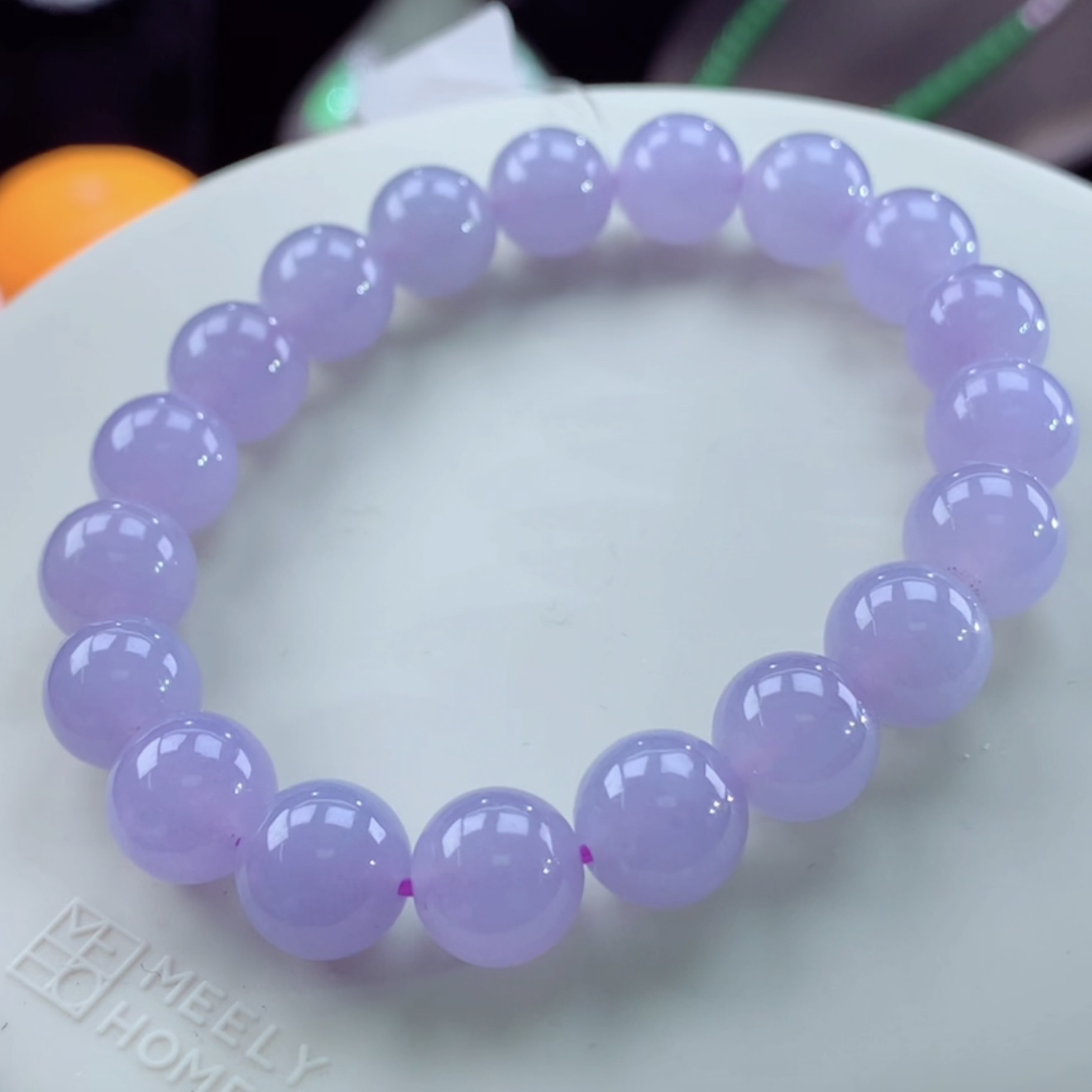 缅甸天然翡翠A货冰种红春紫手串卡10mm