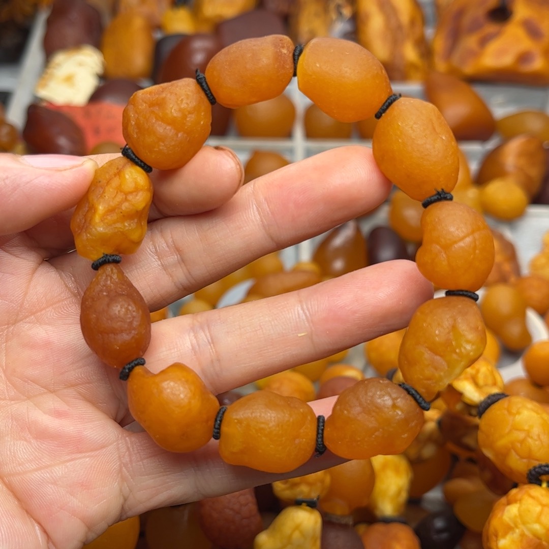 未镶嵌琥珀裸石天然蜜蜡手串
