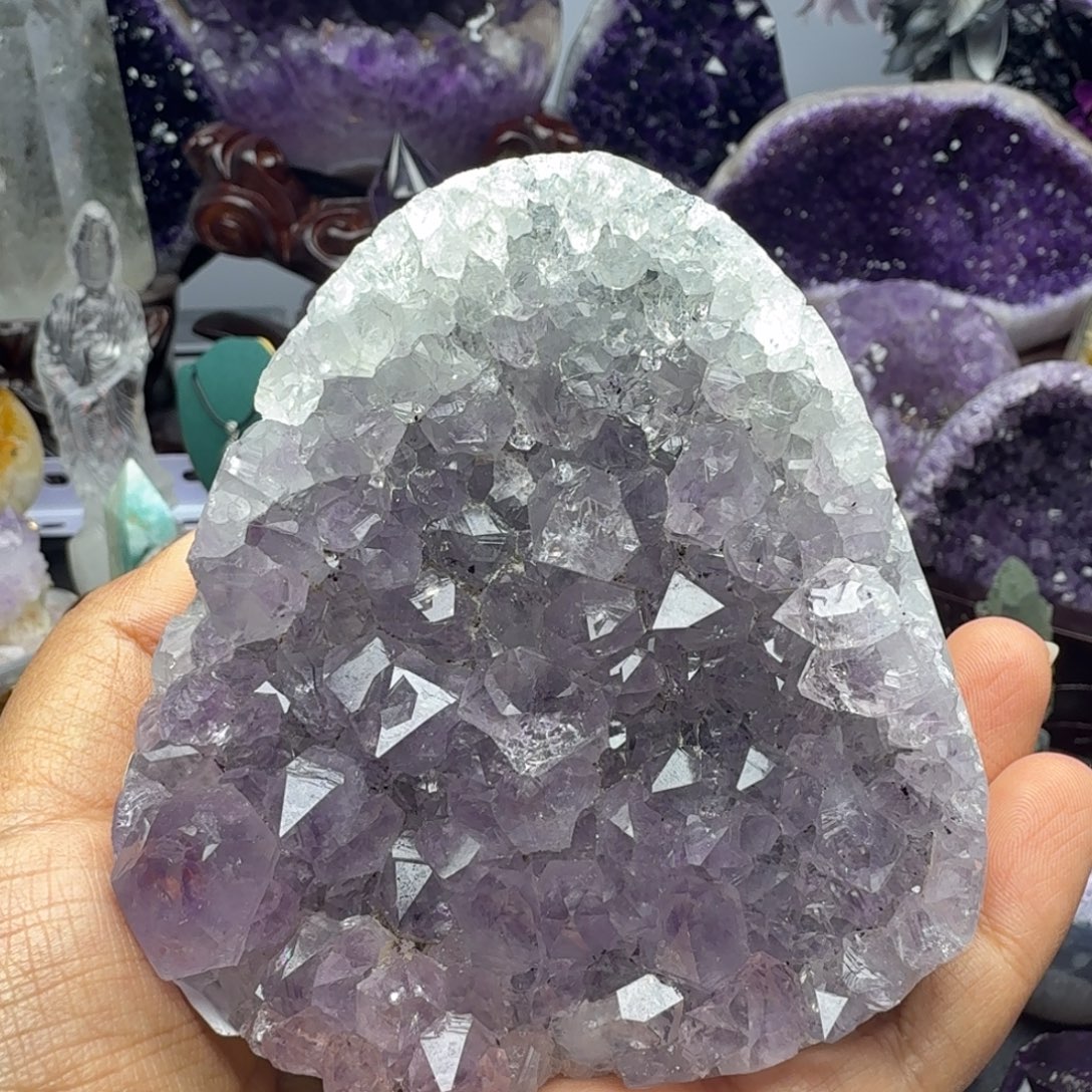 水晶未镶嵌摆件紫水晶