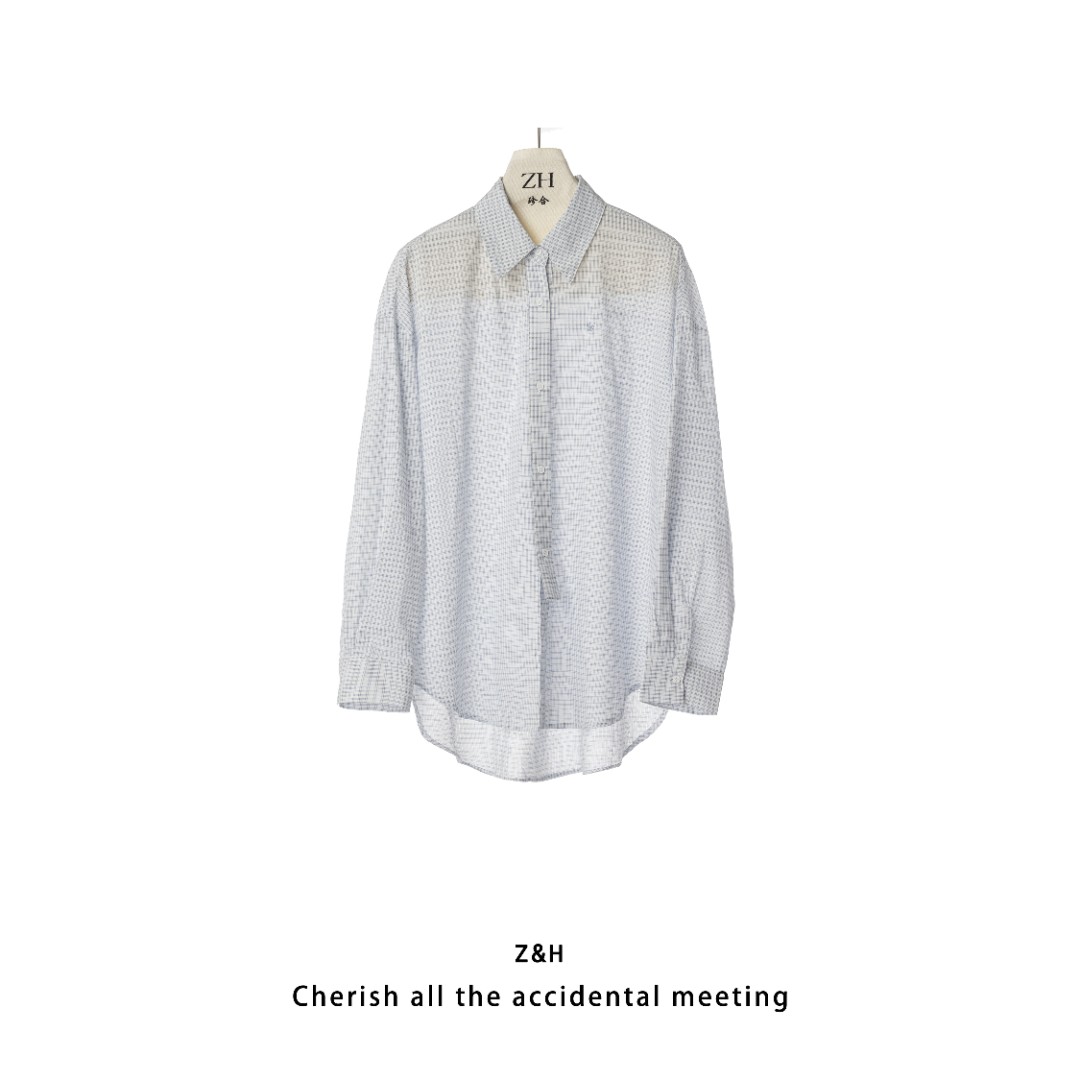 ZH【春日寄信】经典舒适格子衬衫女长袖百搭洋气