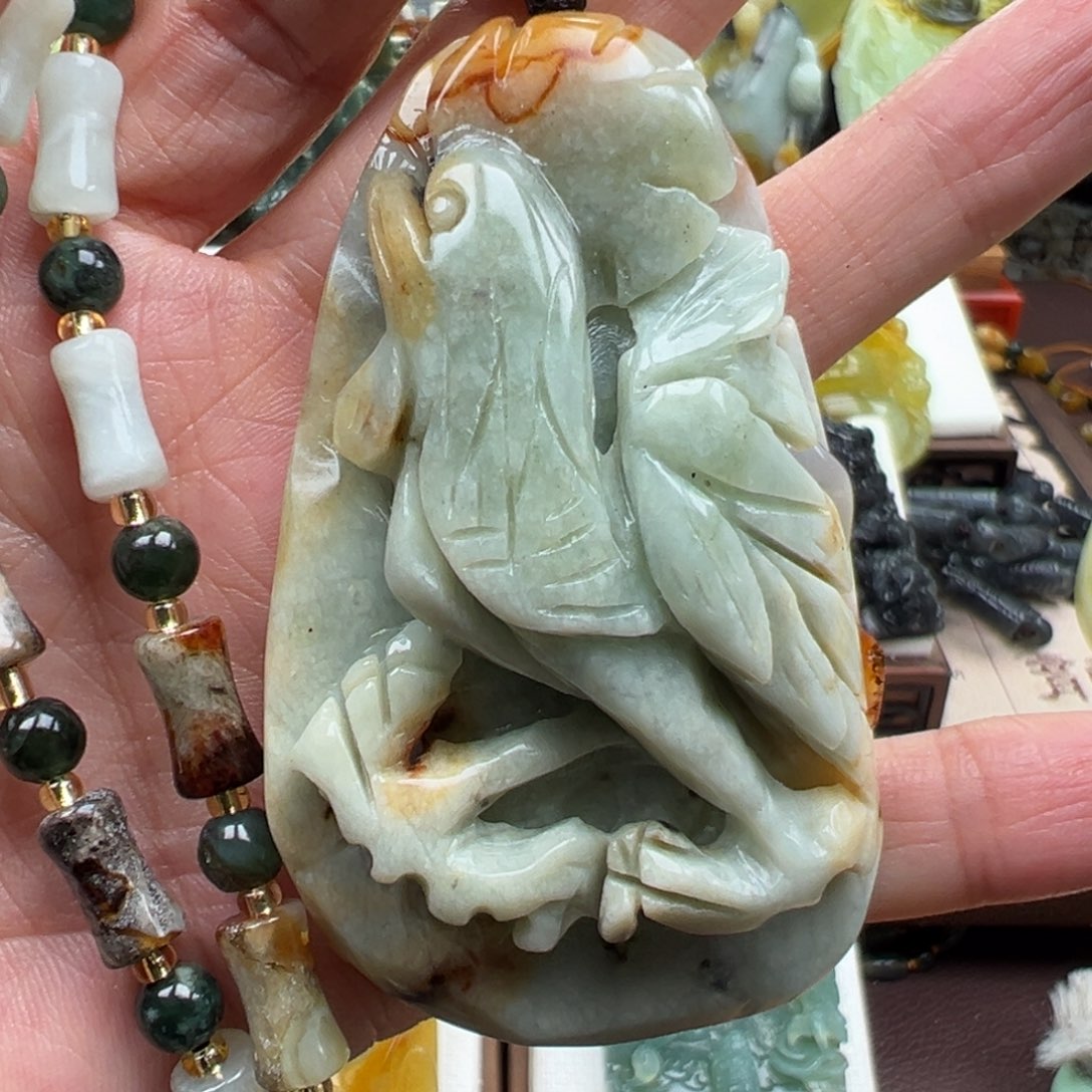 岫玉未镶嵌挂件挂件