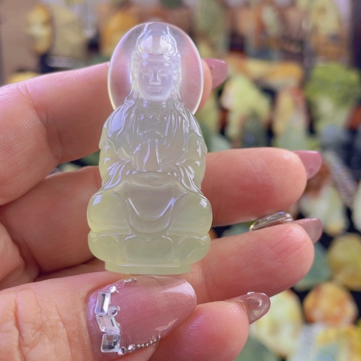 蛇纹石玉颈饰未镶嵌鱼*哈