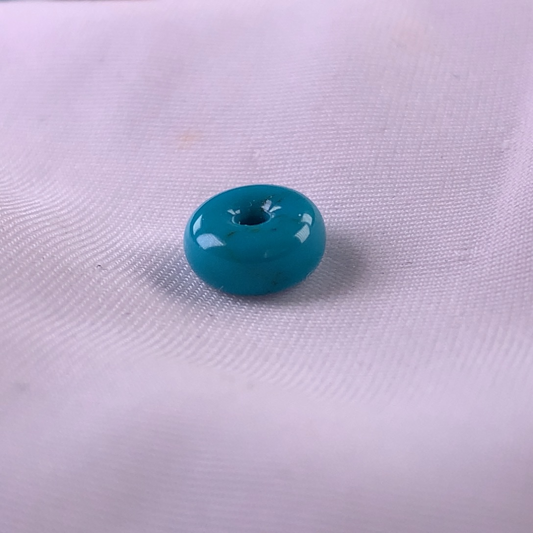 @***签绿松石未镶嵌珠宝奇石8.3mm