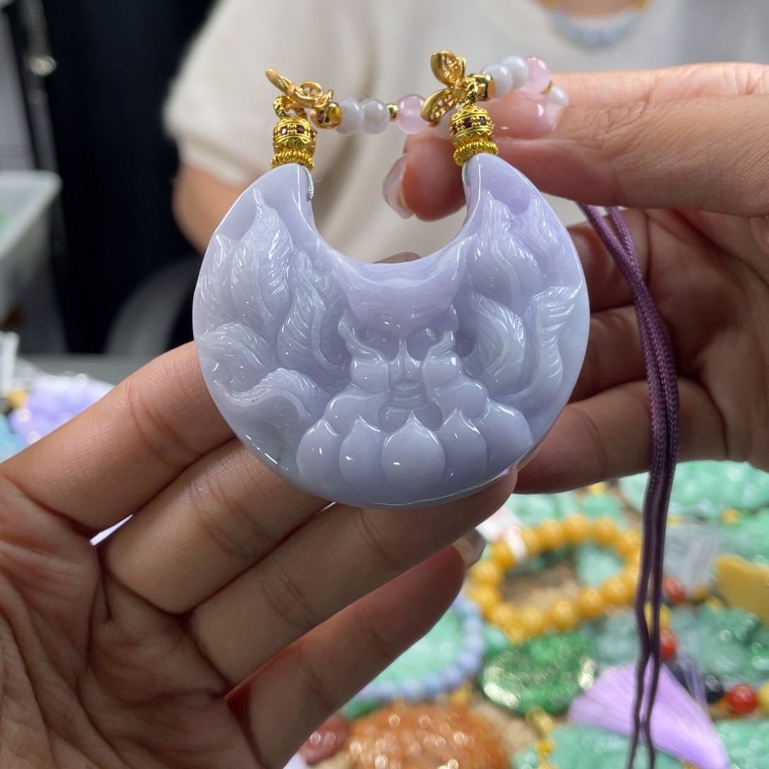 翡翠未镶嵌颈饰代编织