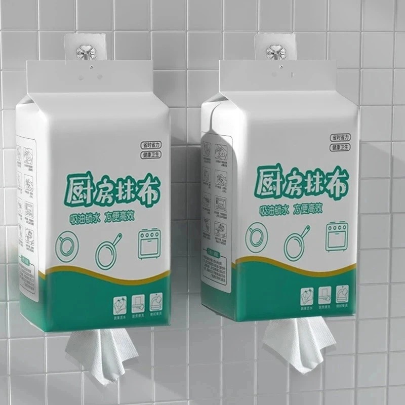 壁挂式厨房纸巾擦手家庭一次性干湿两用懒人抹布餐厅清洁纸巾加大