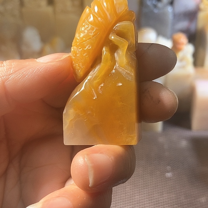 巴林石印石巴林石冻石手工雕钮