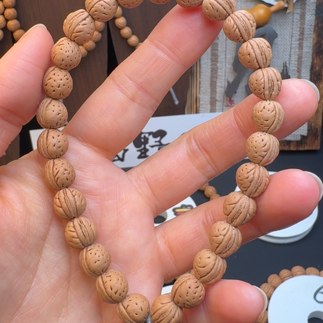 桃核手串9➕野生肥脐手持