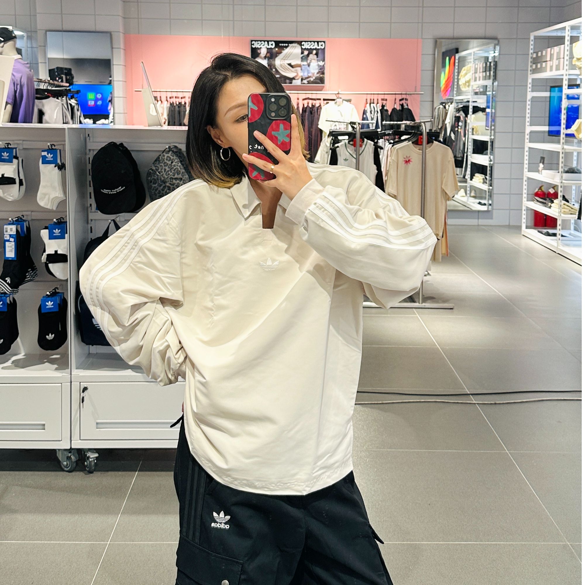 adidas三叶草 RUGBY POLO SHIRT 运动长袖POLO衫KH4517 X