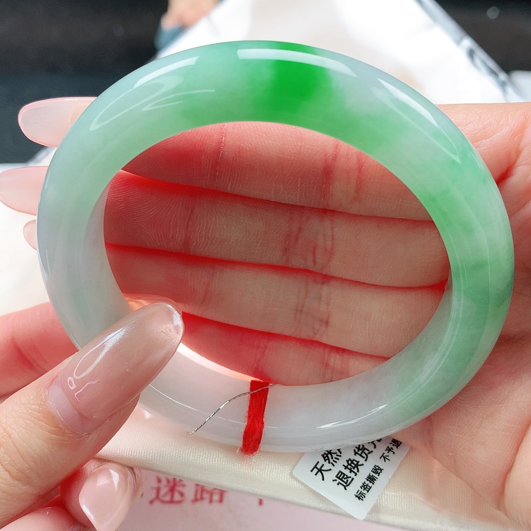 未镶嵌手镯翡翠58圈