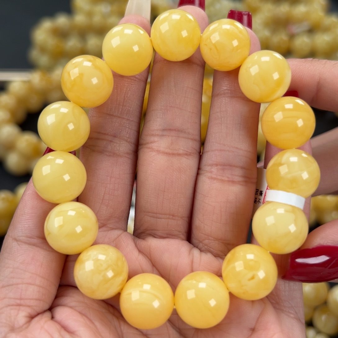 琥珀未镶嵌手链24克