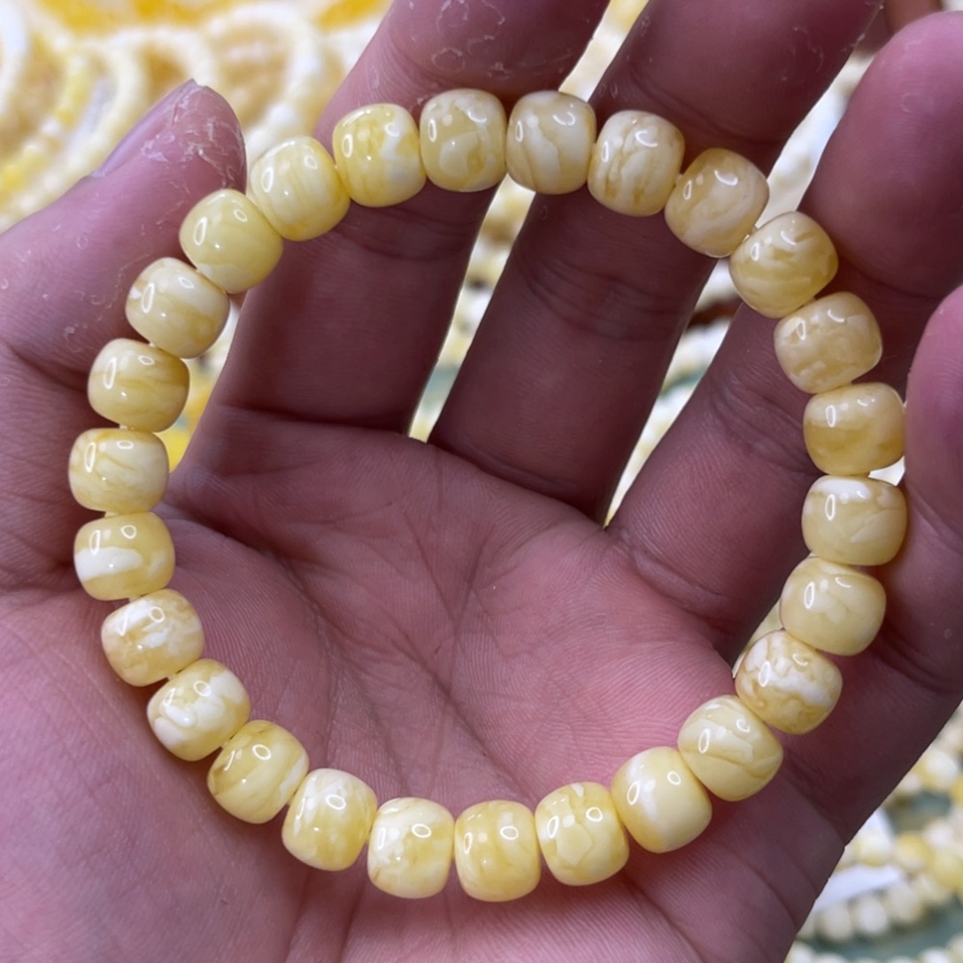 未镶嵌蜜蜡珠宝奇石10.3mm虎皮