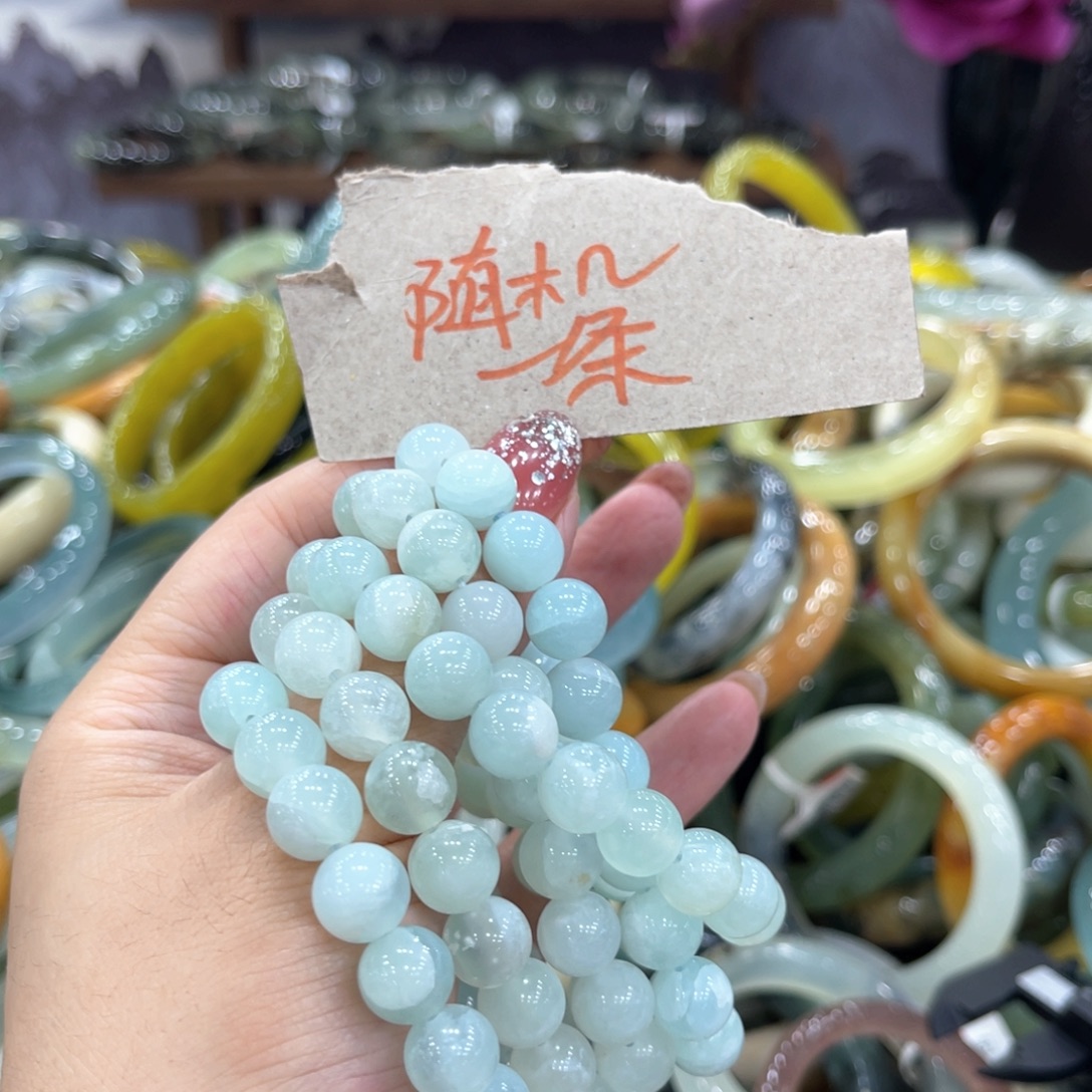 未镶嵌蛇纹石玉手镯手镯