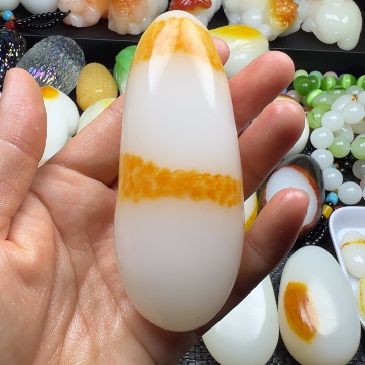 新疆戈壁五彩石金丝