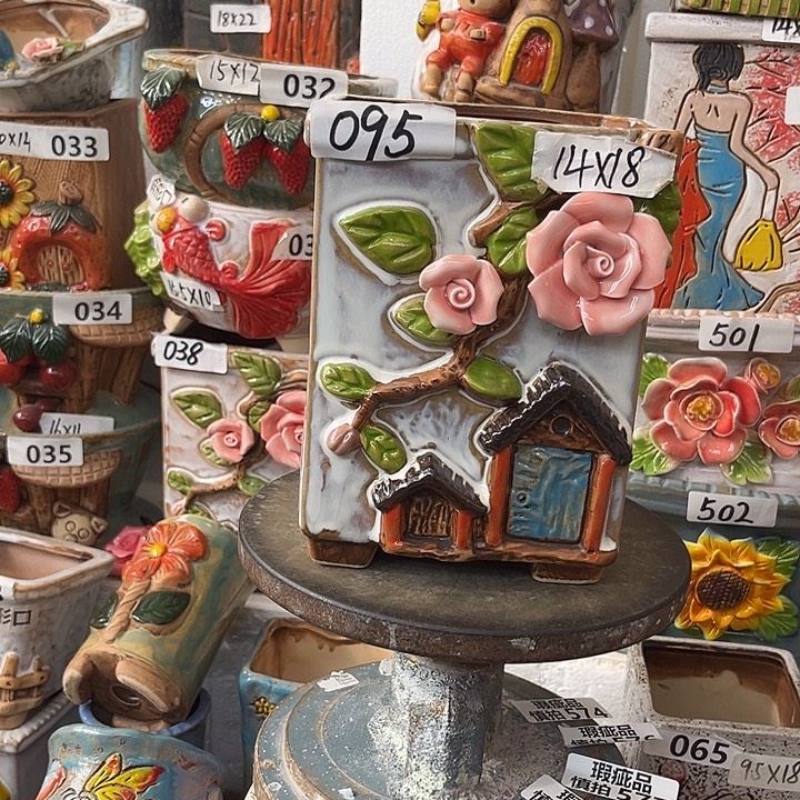 粗陶材质多肉花盆