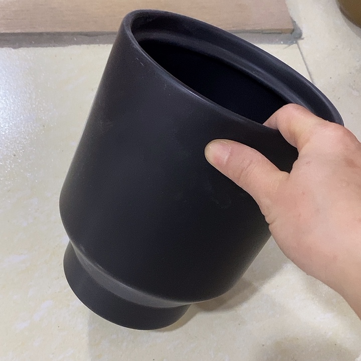 陶盆有孔 瑕疵针孔漏釉介意勿拍外口 16外高20