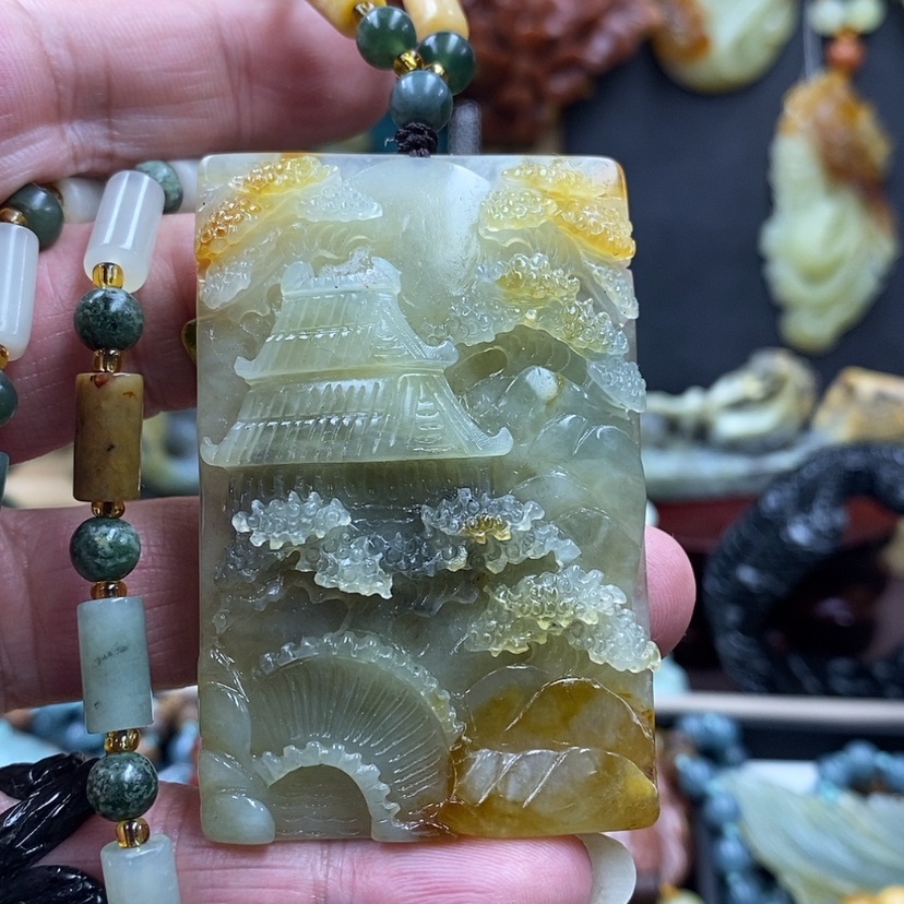 【闪购商品】蛇纹石玉吊坠未镶嵌