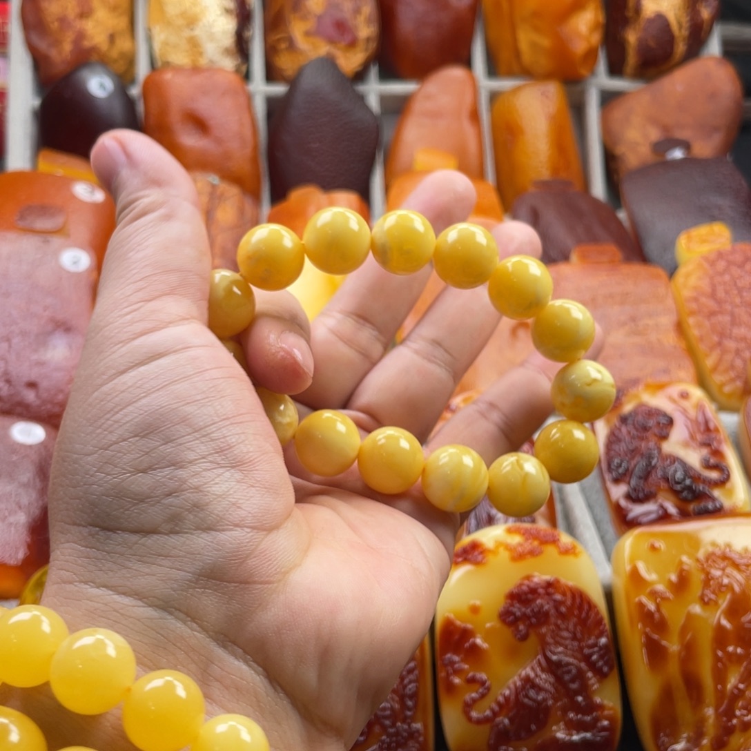 *****定制琥珀未镶嵌定制款天然琥珀蜜蜡