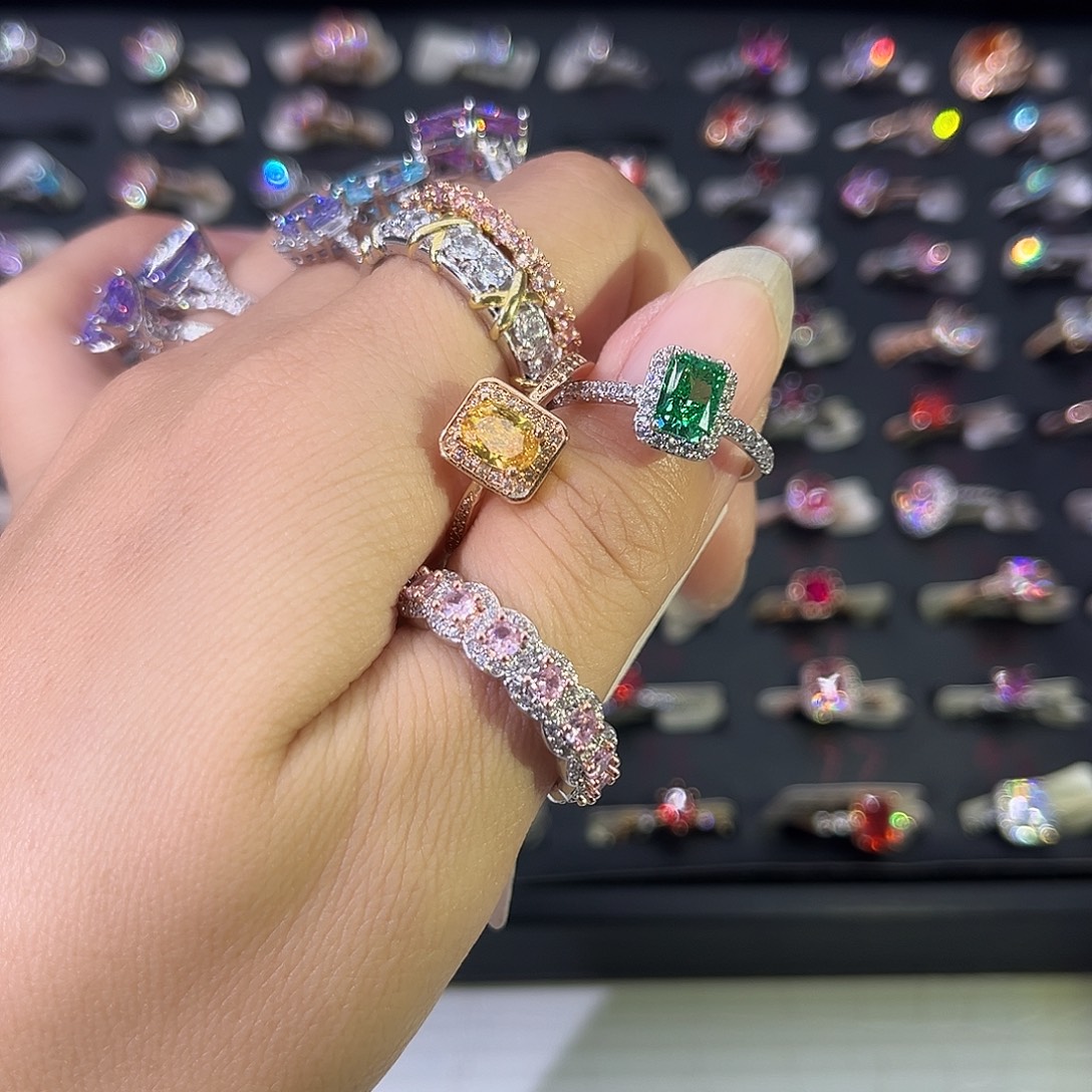 莫桑石非金属SH满钻长方包（换黄冰花）两卡-12