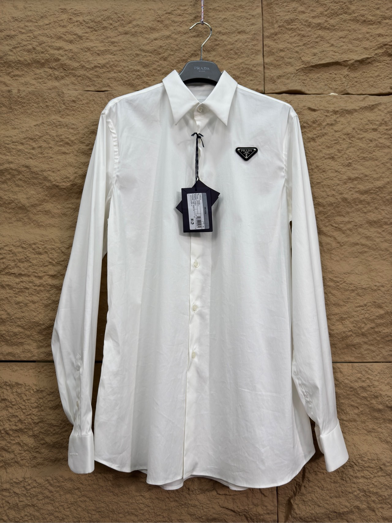 未使用 Prada/普拉达 三角标府绸衬衫/40码/工价9900/r95713