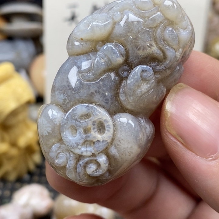 硅化珊瑚（珊瑚玉）未镶嵌颈饰