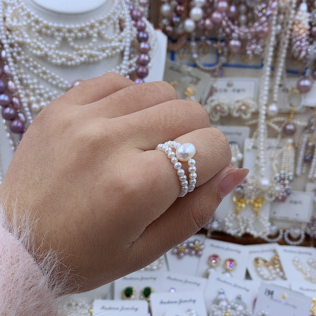 项链银S925镶嵌淡水珍珠