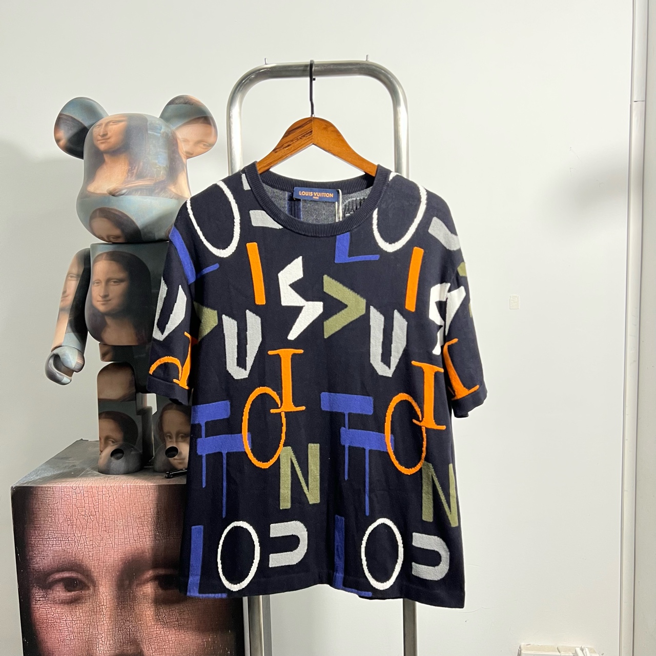 99新 LouisVuitton/路易威登 5 Lv满印弹幕针织短袖 L