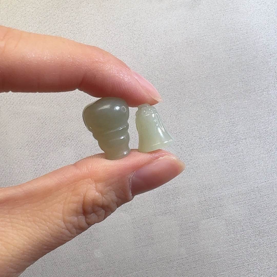 和田玉颈饰未镶嵌且末近矿3通