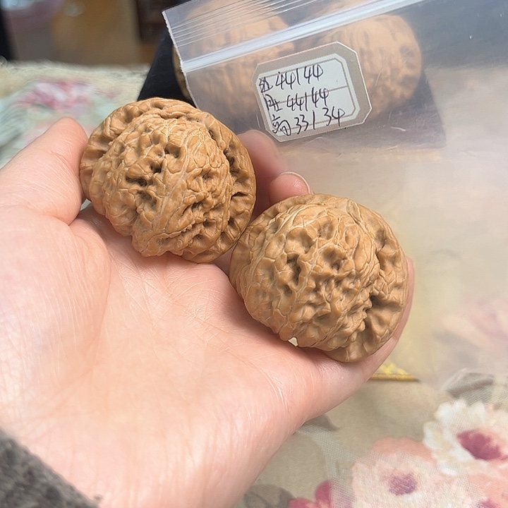 文玩核桃把件白狮子