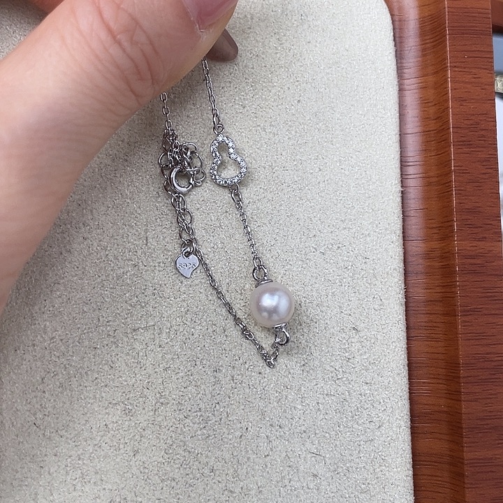 手绳银S925镶嵌海水珍珠