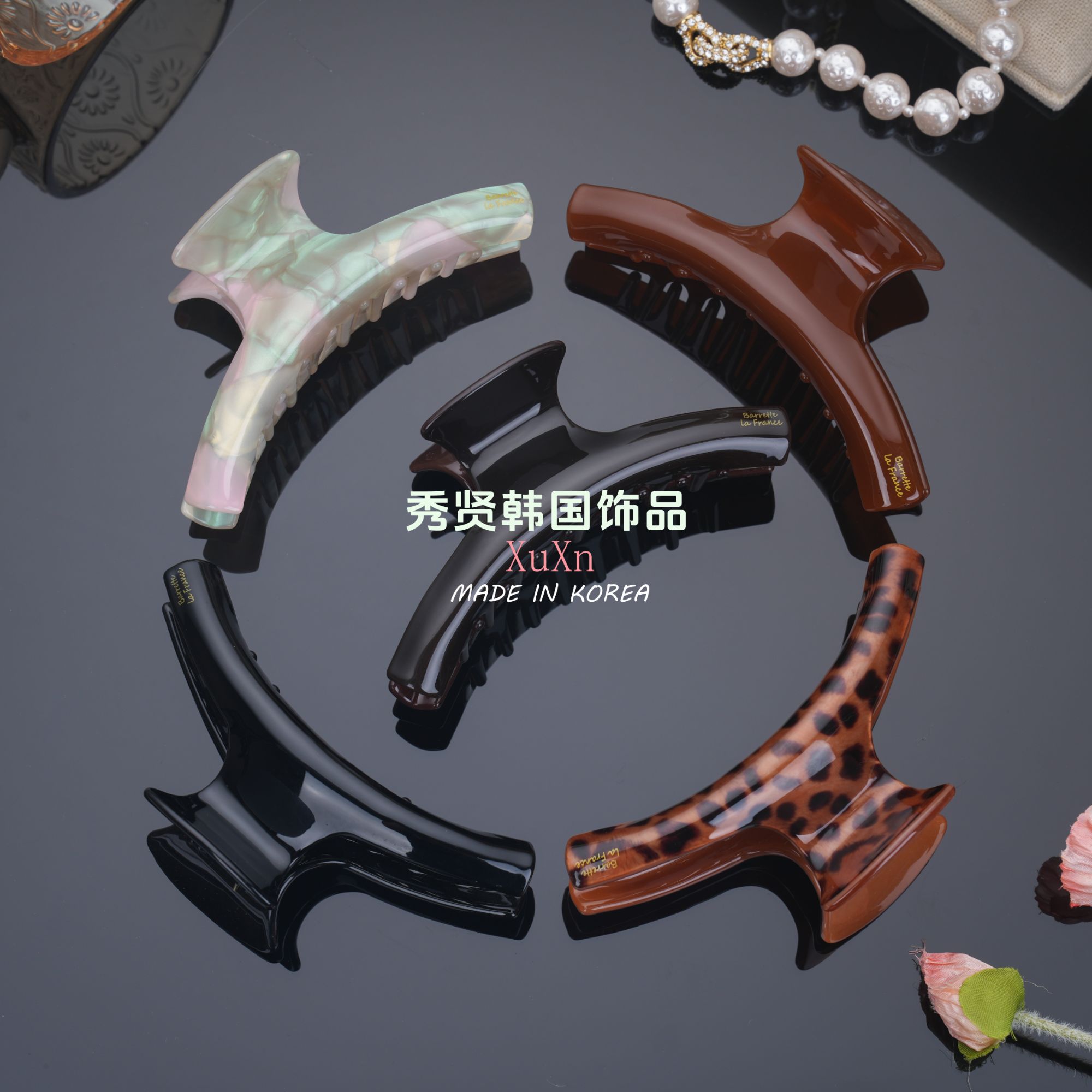 韩国BF醋酸鲨鱼抓11.5CM韩系爆款小众饰品轻奢头饰发饰发量发夹