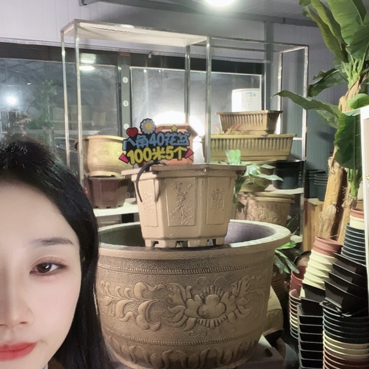 八角80花盆一个有孔