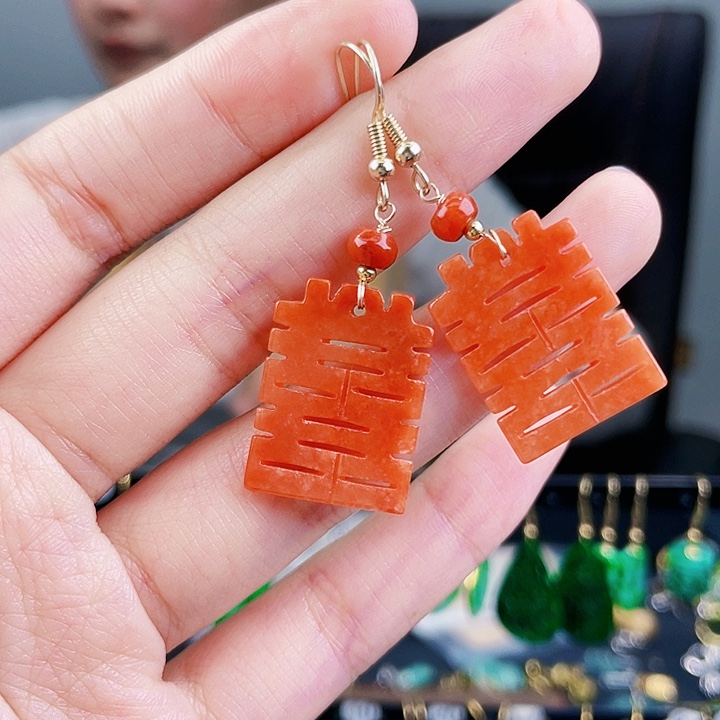 翡翠耳饰未镶嵌饰品