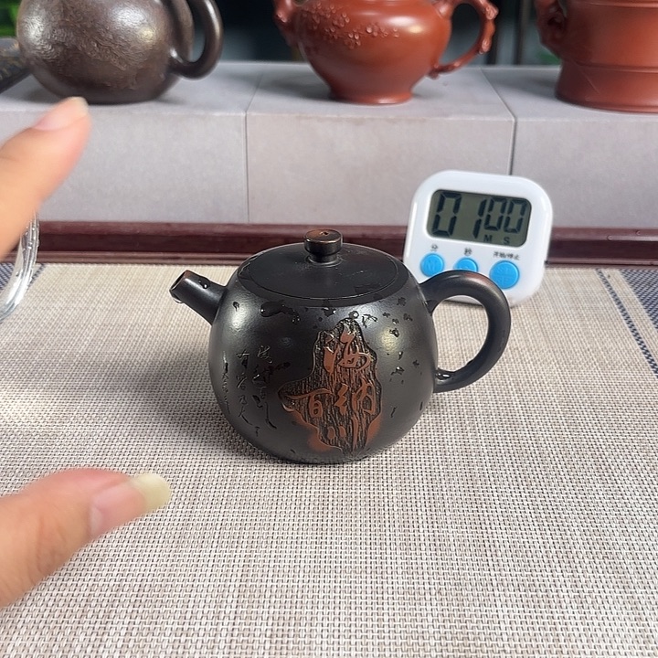 明***茶壶紫砂宜兴原矿手工紫砂壶