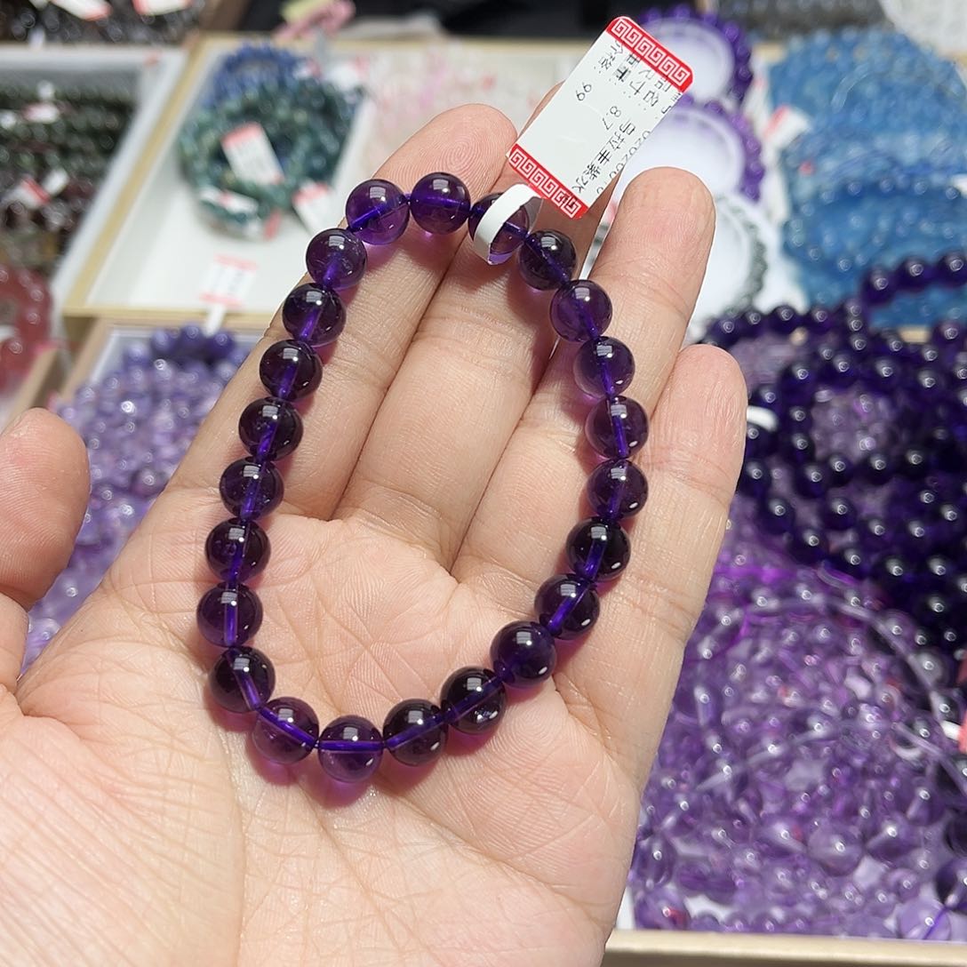 水晶手链未镶嵌9****✨乌拉圭紫水晶8.5mm