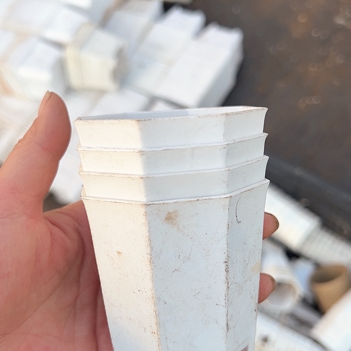 塑料口径7厘米八角盆一组40个